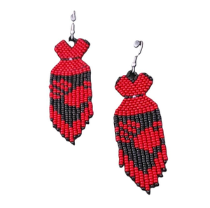 ต่างหูห้อยรูปนกประดับลูกปัด งานปักลูกปัด ต่างหูลูกปัดเม็ดเล็ก งานฝีมือ ต่างหูแฟชั่น - Product Image 2