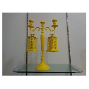 Chandelier en métal argenté à 3 bras, chandelier décoratif pour Table de mariage, chandelier de noël - Product Image 1