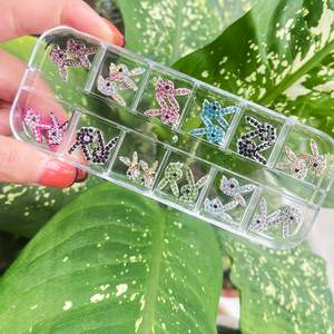 3D เล็บกระต่ายสุดน่ารักสำหรับตกแต่งเล็บคริสตัล Playboys กระต่ายทำเล็บประดับโลหะอัลลอยแบบทำมือแบบทำมือ - Product Image 2