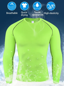 Liquidación: Ropa Deportiva de Manga Larga para Hombre, Compresión de Spandex Personalizada con Logotipo Frontal 2026 - Product Image 2