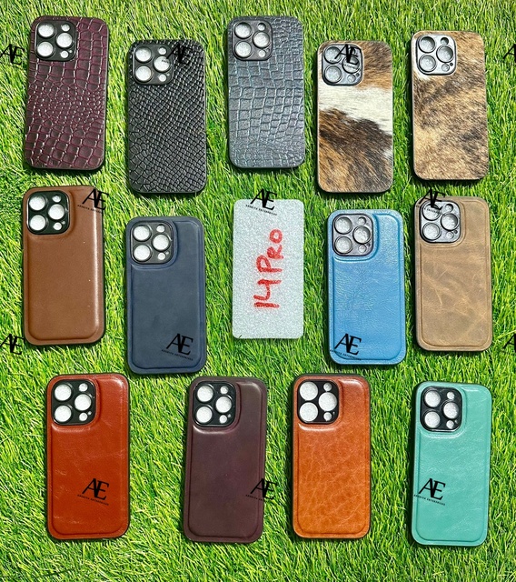 New Arrival Stylish Real Genuine Leather Phone Cases Personalized Vintage Luxury High Quality Phone 14 Pro Mobile Covers