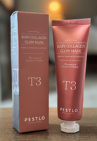 [PESTLO] T3 Baby Collagen Glow Mask 74.6% Reallagen untuk Kulit Bercahaya, Awet Muda, dan Pembaruan Elastisitas Mendalam (70ml)
