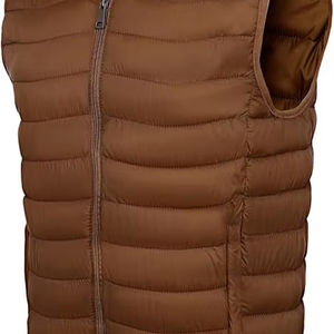 Venta Directa de Fábrica, Chaleco Acolchado con Cremallera Personalizable, Transpirable, de Alta Calidad, Informal, para Hombre, para Invierno, 100% - Product Image 1