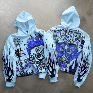 Gran oferta, sudaderas con capucha lisas en blanco de peso pesado de algodón estampado de calidad superior para mujeres, sudaderas con capucha cómodas de estilo profesional para hombres - Product Image 1