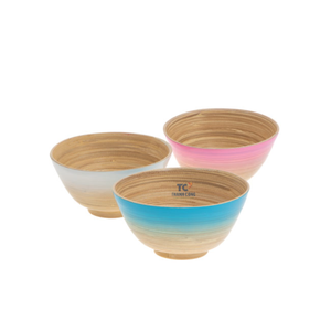 Wholesales Spun Bamboo <b>Bowls</b> Fruit <b>Bowls</b> for Kitchen Counter Decorative Natural <b>Bowl</b> <b>Large</b> Serving Salad - Product Image 3