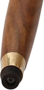 Bastón de Trekking Plegable Artesanal con Mango de Cabeza de Cobra para Zurdos en Latón Cromado con Empuñaduras de Madera Natural para Senderismo - Product Image 4
