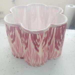 New Arrivals Scallopable Lamp Shades Red <b>Pink</b> Prints Cotton Fabric for Floor Table Lamps with Harp Top <b>Frame</b> for Light Covers - Product Image 1