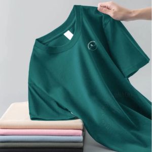 เสื้อยืดคอกลมแขนสั้นสำหรับผู้ชาย, เสื้อยืดผ้าฝ้าย100% ธรรมดาระบายอากาศได้ดีสไตล์สตรีทสูงพิมพ์ลายดิจิตอลตัวอักษร - Product Image 4