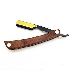 Maquinilla de afeitar recta de peluquero, sistema de gran oferta en Europa, lista para enviar, maquinilla de afeitar de seguridad, mango de madera plegable para uso en salón - Product Image 2