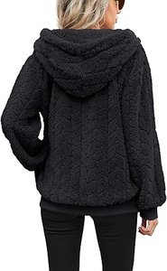 Adults Wear Women <b>Sherpa</b> <b>Hoodie</b> for Outdoor Use Personalized Printed Long Sleeved Oversized <b>Hoodie</b> for Ladies - Product Image 5