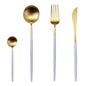 <b>Gold</b> Plated Metal Flatware <b>Cutlery</b> <b>Set</b> Best Quality Stainless Steel <b>Cutlery</b> <b>Set</b> Restaurant Flatware <b>Cutlery</b> <b>Set</b> - Product Image 3