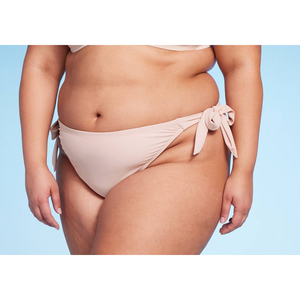 Wild Fable Women's High Leg Brown <b>Bikini</b> Bottom XL 2-Piece Swimwear <b>Set</b> with Cut Out Decoration Side Tie Beachwear for Bathing - Product Image 2