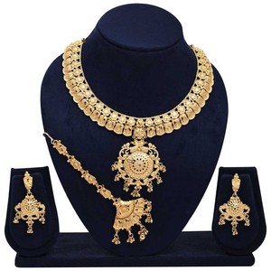 Venta al por mayor 14K 18K 24K chapado en oro formando collares conjunto, conjunto de joyería de diseño floral, joyería de moda, joyería llena de oro de latón. - Product Image 1