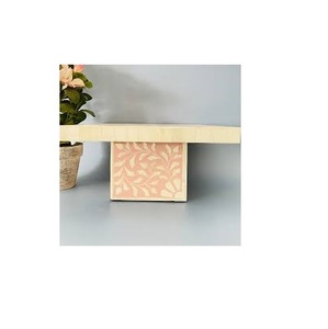 Bone Inlay <b>Cake</b> <b>Stand</b> with Acrylic <b>Cover</b> Single Tier Dessert <b>Stand</b> <b>Cake</b> Platter with Natural Craft - Product Image 6