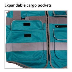 El mejor chaleco de seguridad reflectante impermeable de alta visibilidad con chalecos de seguridad de trabajo con múltiples bolsillos - Product Image 4
