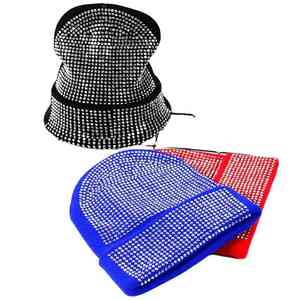 Gorro de invierno suave para niños con encaje de diamantes de imitación personalizado, ropa de calle informal, gorro de algodón 100% - Product Image 6