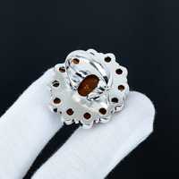 Bague en argent sterling 925 véritable avec améthyste naturelle de la Baltique et cornaline ovale, sertie clos, style classique vintage, pour mariage et fête, vente en gros