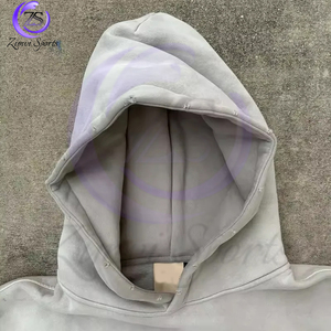 Jersey 2025 estilo más nuevo servicio OEM ODM hecho a medida 2 uds sudaderas con cordón y pantalones de chándal chándales de lavado ácido - Product Image 4