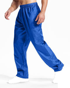 2025 Lightweight High Waist Anti Wrinkle Casual <b>Sport</b> Style Flat Front Slim Fit <b>Trouser</b> <b>Men</b> Fashionable Nylon Windbreaker Pants - Product Image 1