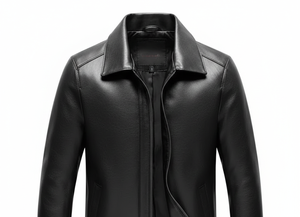 Chaqueta Larga de Cuero para Hombre, Estilo Urbano Moderno, Cuello de Lona, OEM, Alta Calidad, Ropa de Abrigo para Primavera y Otoño - Product Image 3