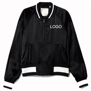 Logotipo personalizado nueva llegada 2025 ropa de mujer chaqueta en blanco Versity chaqueta Pu manga larga Crop Bomber béisbol invierno mujer chaqueta - Product Image 6