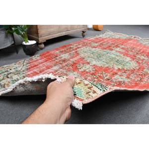 Alfombra turca Vintage estilo Kilim rojo verde hecha a mano 9x12 patrón abstracto de área grande para entrada o pasillo 10mm de espesor - Product Image 3