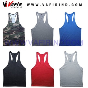 Gold Gym Men's <b>Stringer</b> Tank Tops 100% Cotton Print Breathable Quick Dry Eco-Friendly Workout Muscle Burnout Plus Size Front - Product Image 3