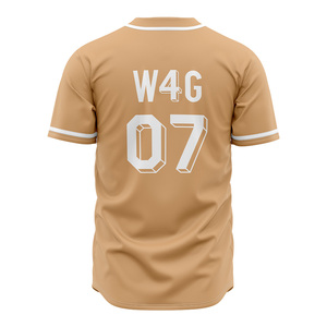 Maillot de baseball pour homme avec nom d'équipe personnalisé, col rond, boutons intégrés, impression par transfert thermique, patchwork 3D sur le devant, grande taille - Product Image 3