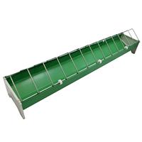 Longs plateaux d'alimentation de volaille casseroles d'alimentation pour oiseaux plateau d'alimentation de poulet rond creux métal plastique réutilisable équipement de poulet de chair plaque de casserole