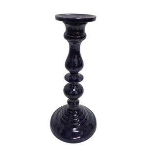 Ensemble décoratif moderne de 2 bougeoirs en aluminium avec revêtement en poudre vert pour décoration de mariage faite à la main en vrac - Product Image 3