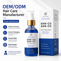 OEM ODM Сыворотка для роста волос с пептидами меди GHK-Cu и AHK-Cu, комплексный пептидный комплекс, экстракт красной клеверной травы, спрей для кожи головы, частная торговая марка
