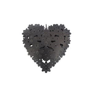 Diseño moderno hierro Metal colgante corazón pared adorno decorativo Color negro para el hogar y la decoración de Navidad hecho a mano a granel - Product Image 1