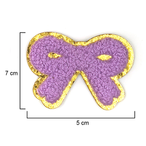 Patch brodé en chenille tissé à la main en forme de nœud, à coller sur les chapeaux et les accessoires de mode - Product Image 3