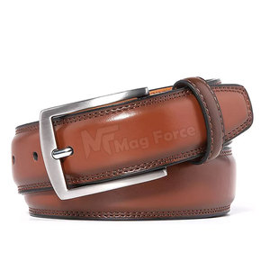 Cinturón Casual de Cuero Genuino para Hombre, Hecho a Mano, con Patrón de Camuflaje Vintage, Hebilla de Acero Resistente - Product Image 2