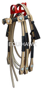 Headstall de cheval occidental en cuir importé le plus vendu pour la sculpture de headstall d'équitation et la fabrication de casque d'outillage en Inde - Product Image 3