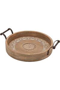 Petit plateau ovale en bois de manguier, support de présentation rustique, support décoratif en bois, rehausseur de coiffeuse, organisateur de comptoir de salle de bain et de cuisine - Product Image 4