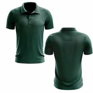 Uniforme de negocios de Golf para hombre con logotipo bordado personalizado de tendencia 100% algodón Color sólido para polo hecho de lona duradera - Product Image 6