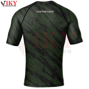 เสื้อรัดกล้ามเนื้อแขนสั้นสำหรับออกกำลังกายผู้ใหญ่ ผลิตจากโพลีเอสเตอร์/ไนลอน ยืดหยุ่นสูง กระชับกล้ามเนื้อ พร้อมลายพิมพ์แบบ Heat-Transfer - Product Image 2