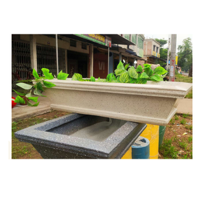 Fabricado a medida RIKTO Grado Superior 100% negro gris mate clásico elegante FRP pequeño jardín maceta hogar Artificial - Product Image 1