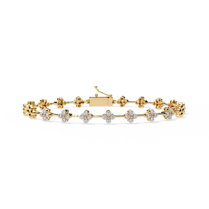 Bracelet en or 18 carats avec un magnifique diamant cultivé en laboratoire, bracelets et joncs de qualité supérieure - Product Image 4