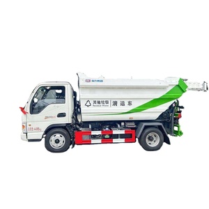 Camión de basura de volteo trasero diésel JAC 4x2 usado, de 6m³, con transmisión manual, sin fugas, con volante a la izquierda, de gran venta para exportación - Product Image 1
