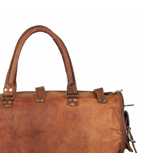 Nouveauté Sacs de sport en cuir véritable de grande capacité Sacs de sport avec logo personnalisé Usine Vente en gros Sacs de sport en cuir de bonne qualité Mode - Product Image 6