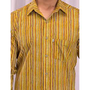 Chemise pour homme, 100% coton, imprimée avec des motifs floraux à pois, décontractée, manches longues, options de tissu popeline Oxford, fabrication ODM/OEM - Product Image 2