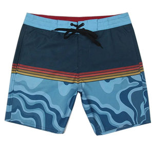 กางเกงขาสั้นต่อสู้สำหรับผู้ชายผ้าโพลีเอสเตอร์พิมพ์ลายซับลิเมชันสีทึบ - Product Image 2