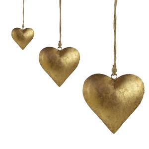 Décoration murale cœur en métal symbole d'amour suspendu avec coeur antique doré Art mural pour la maison, l'intérieur et l'extérieur Article de haute qualité - Product Image 2