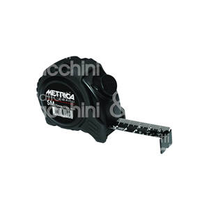 Ruban noir METRICA. Auto-bloquant, bande en nylon texturisée noire. Double graduation. Boîtier caoutchouté. - Product Image 1