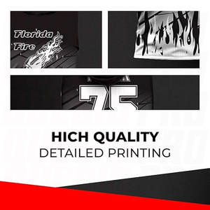 Maillot de sport 7v7 en polyester 100% sublimation, vêtements de sport d'équipe, performance entièrement personnalisable, hauts à capuche de football américain 7 contre 7, joueur - Product Image 5