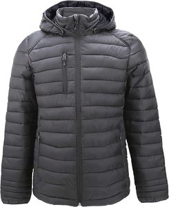 Chaqueta Acolchada Alternativa de Talla Grande para Hombre, Ligera, Reversible, con Cuello Alto, Capucha Desmontable, Impermeable, para Invierno - Product Image 5