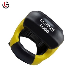 Protector DE SEGURIDAD DE CUERO MMA Kickboxing Head Guard Cuero de PU genuino y tocado de boxeo sintético para Artes Marciales Patrón impreso - Product Image 2