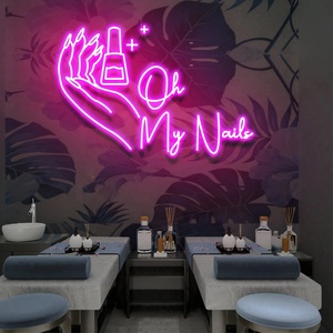 Özel mağaza Salon iş dükkanı küçük Led işareti özelleştirilmiş boyutu Led Neon burcu çivi güzellik Led ışık up için işareti duvar dekor - Product Image 3